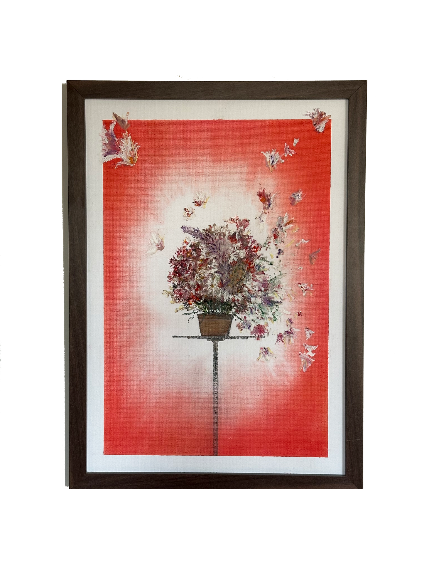 Study of plant bouquet. (Cadmium Red)